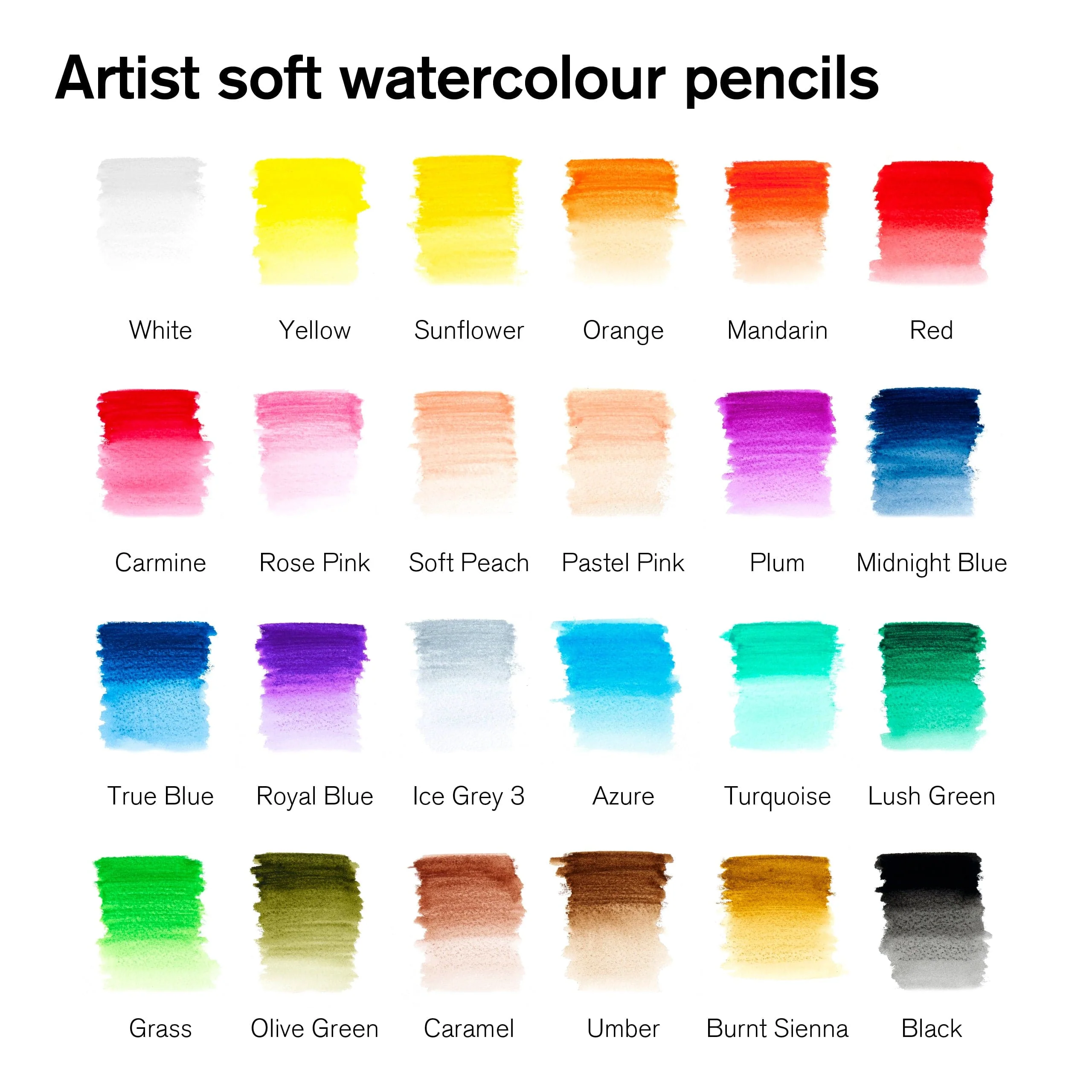 Winsor & Newton - Watercolour Pencils - Soft Thick-Core - 24 Colour Set - Image 3