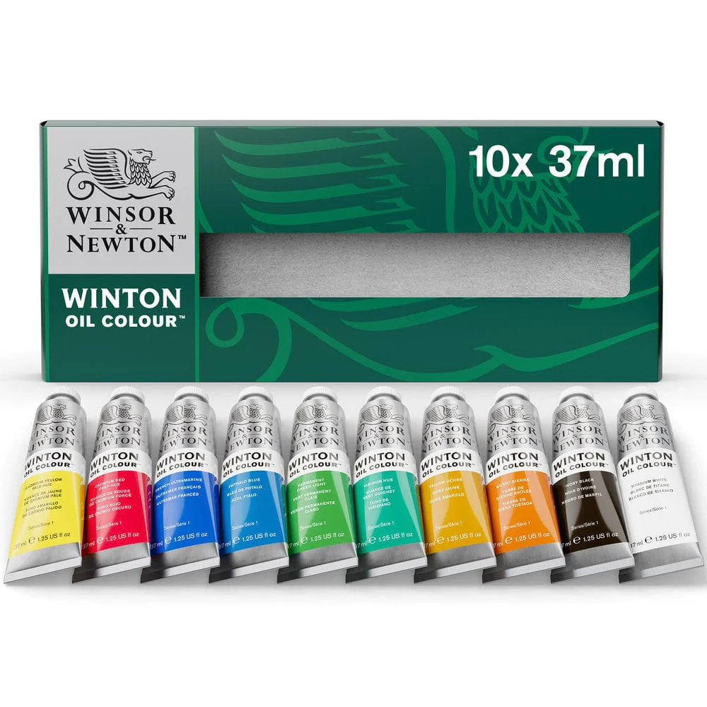 Winsor & Newton - Winton Oil Colour - Starter Set - 37mL Tubes - Set of 10 Colours