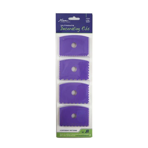 Xiem Tools - Decorating Ribs - Set B - 4 Pieces