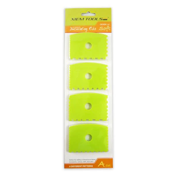 Xiem Tools - Soft Decorating Ribs - Set A - 4 Pieces