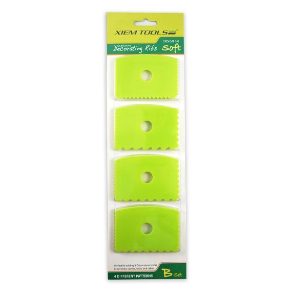 Xiem Tools - Soft Decorating Ribs - Set B - 4 Pieces