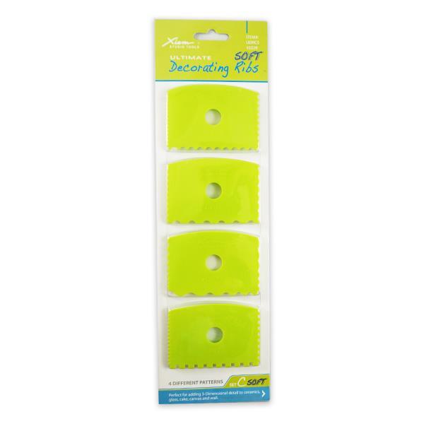 Xiem Tools - Soft Decorating Ribs - Set C - 4 Pieces