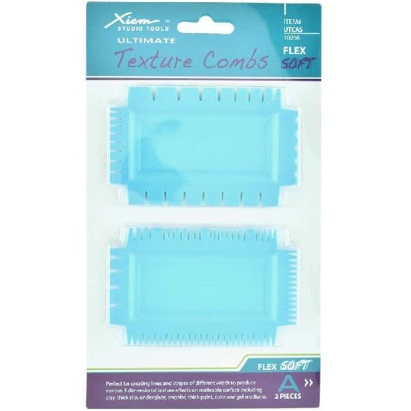 Xiem Tools - Texture Combs - Flex Soft - Set A - 2 Pieces