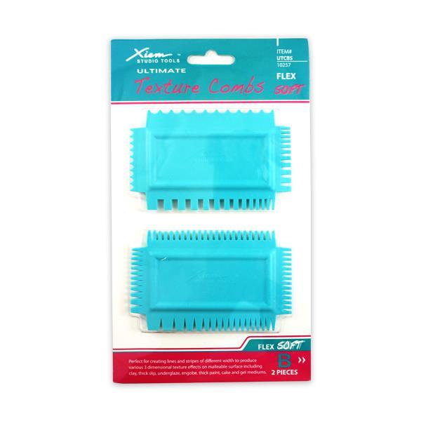 Xiem Tools - Texture Combs - Flex Soft - Set B - 2 Pieces