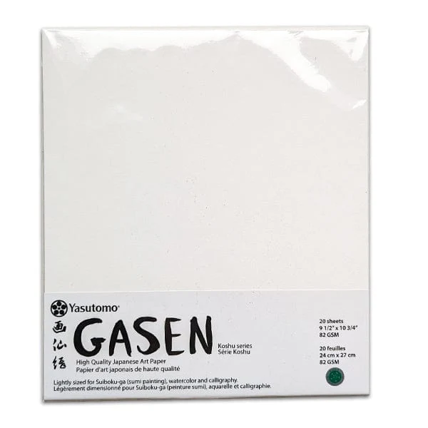 Yasutomo - Gasen Paper - 9½x10¾" Sheets - 20 Pack