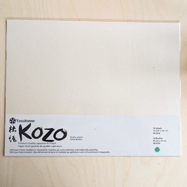 Yasutomo - Kozo Pure Paper - 13¾x10½" Sheets - 10 Pack