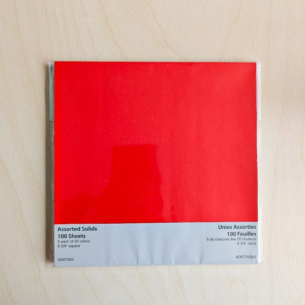 Yasutomo - Origami Paper - Assorted Solids - 6¾" Square - 100 Sheets