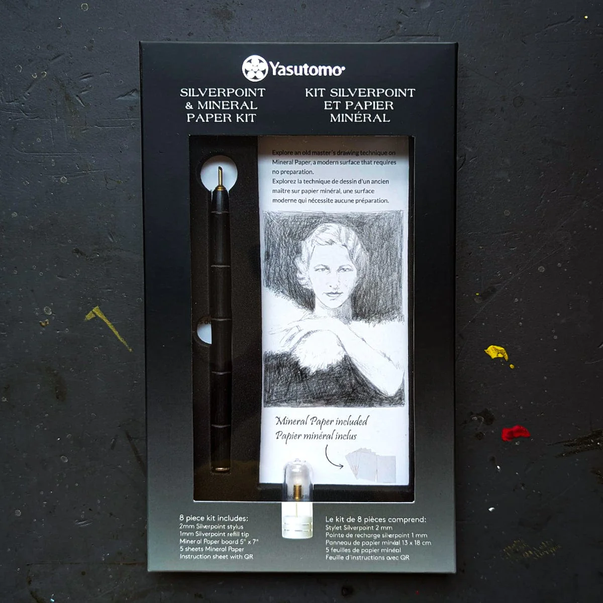 Yasutomo - Silverpoint & Mineral Paper Kit - 8 Pieces